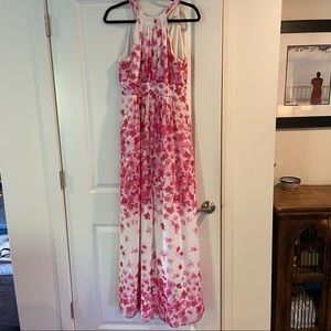 Ethereal Eliza J flowing halter maxi dress